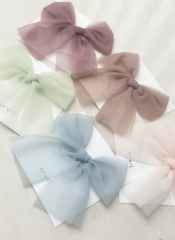 Valentina Matching Colour Bow Clip or elastic headband