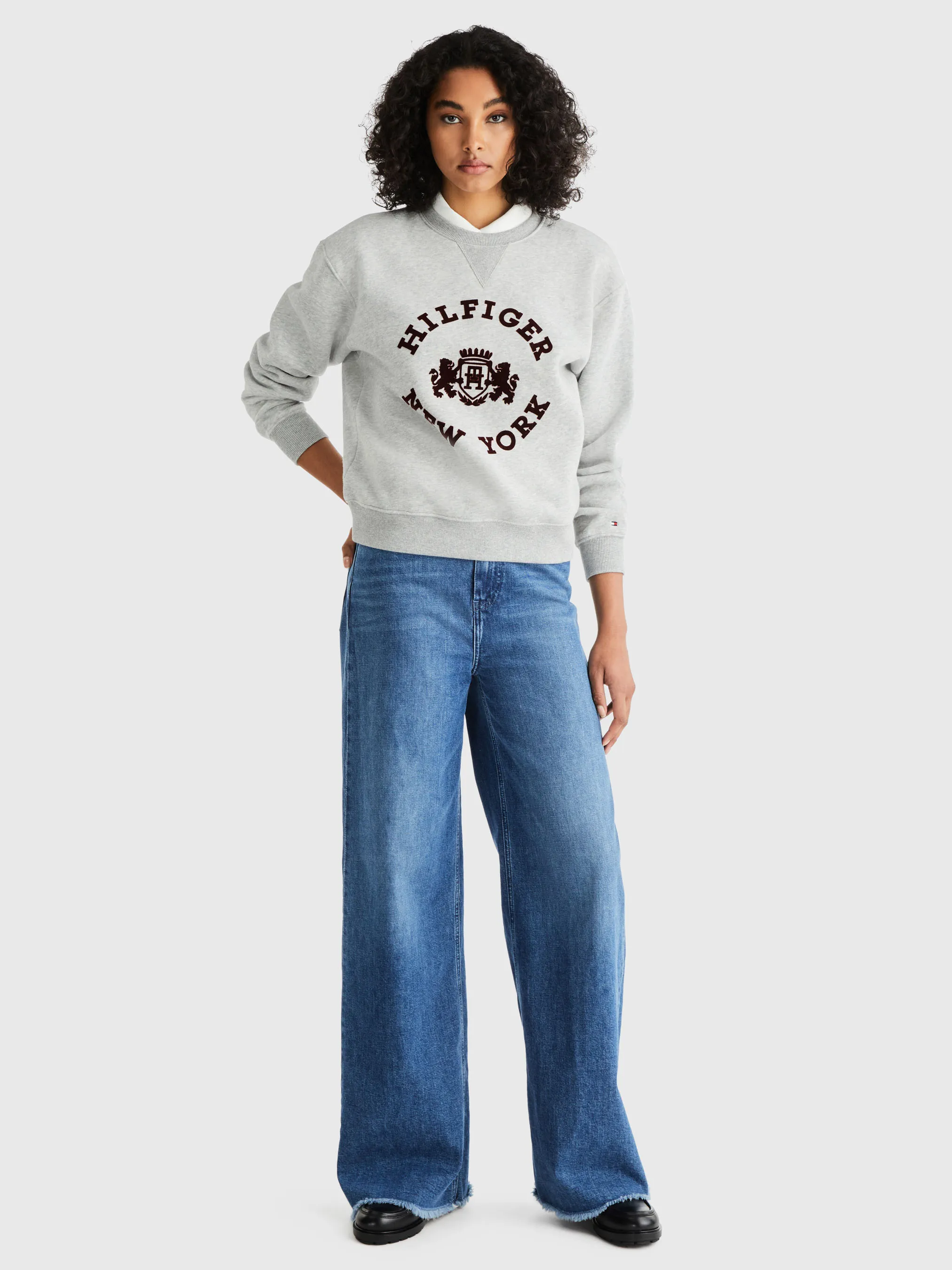 Varsity Flocked Logo Sweatshirt | Sweatshirts & Hoodies | Tommy Hilfiger