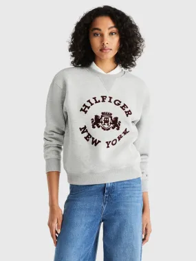 Varsity Flocked Logo Sweatshirt | Sweatshirts & Hoodies | Tommy Hilfiger