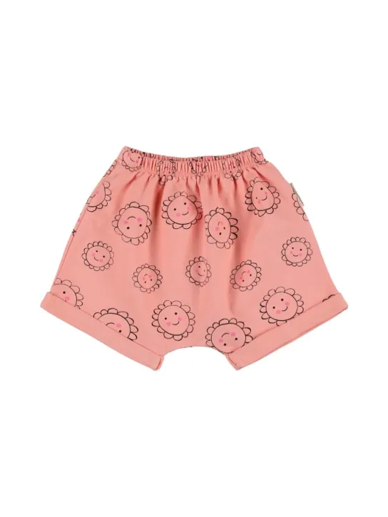 Weekend House Kids   Printed cotton blend sweat shorts 