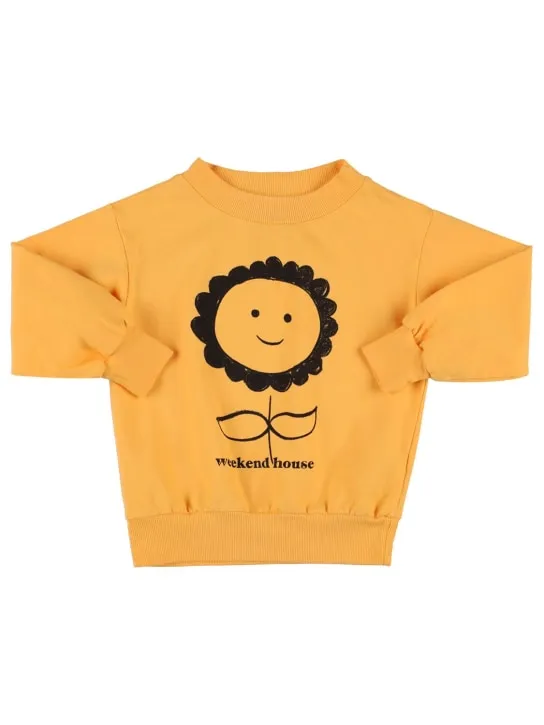 Weekend House Kids   Printed cotton blend sweatshirt 