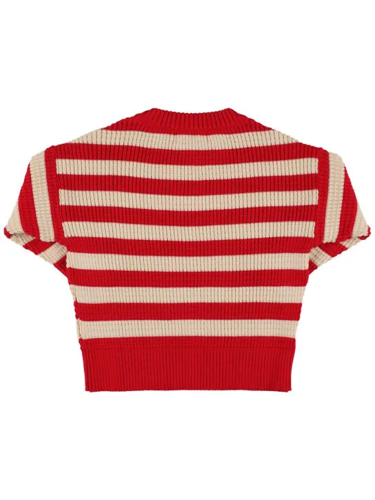 Weekend House Kids   Striped cotton knit sweater 