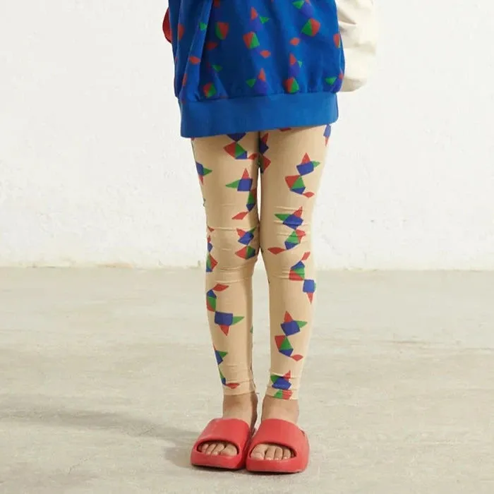 WEEKEND HOUSE KIDS Tangram Leggings - Sand