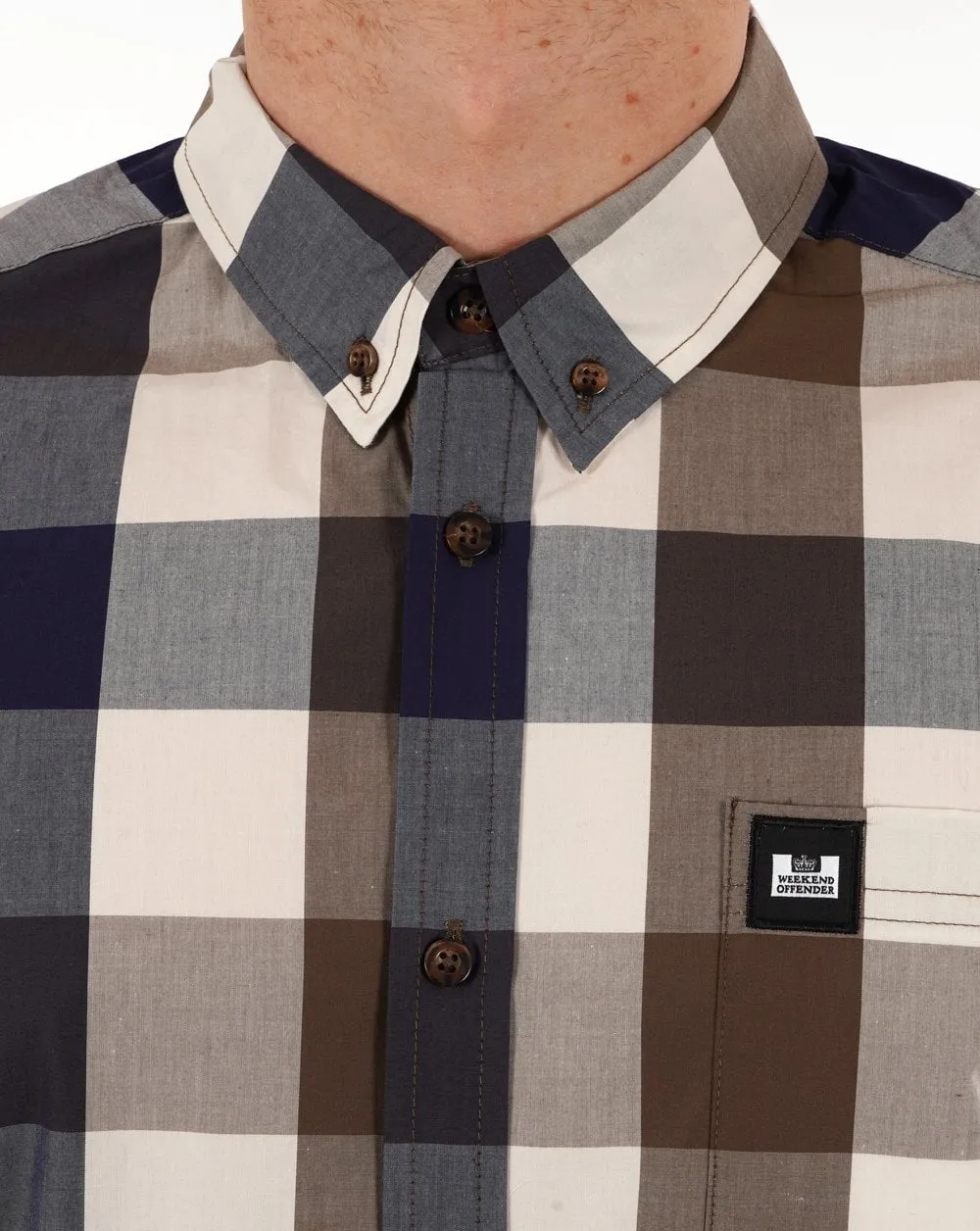 Weekend Offender Joyce Short Sleeve Shirt Large House Check