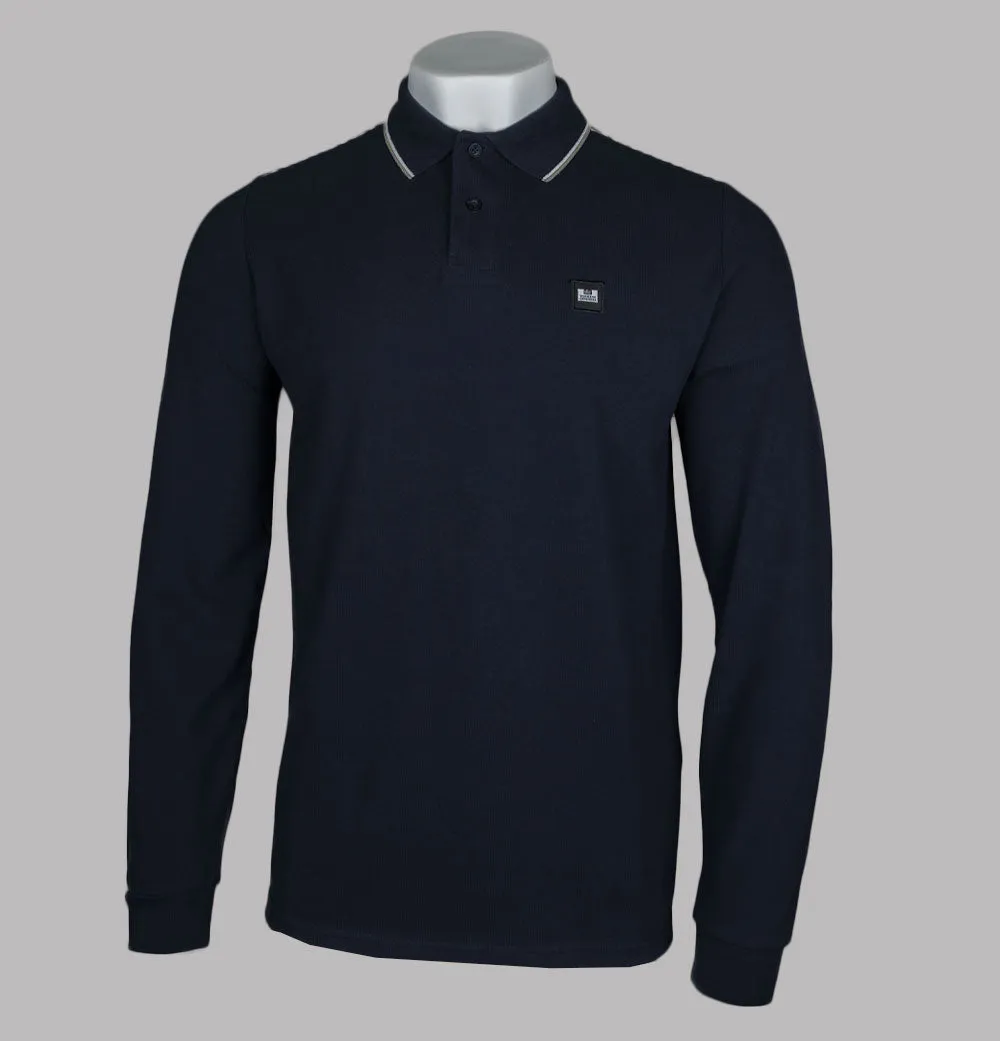 Weekend Offender LS Carola Polo Shirt Navy/House Check