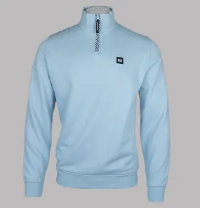 Weekend Offender Matisa Quarter Zip Sweatshirt Winter Sky/Blue House Check