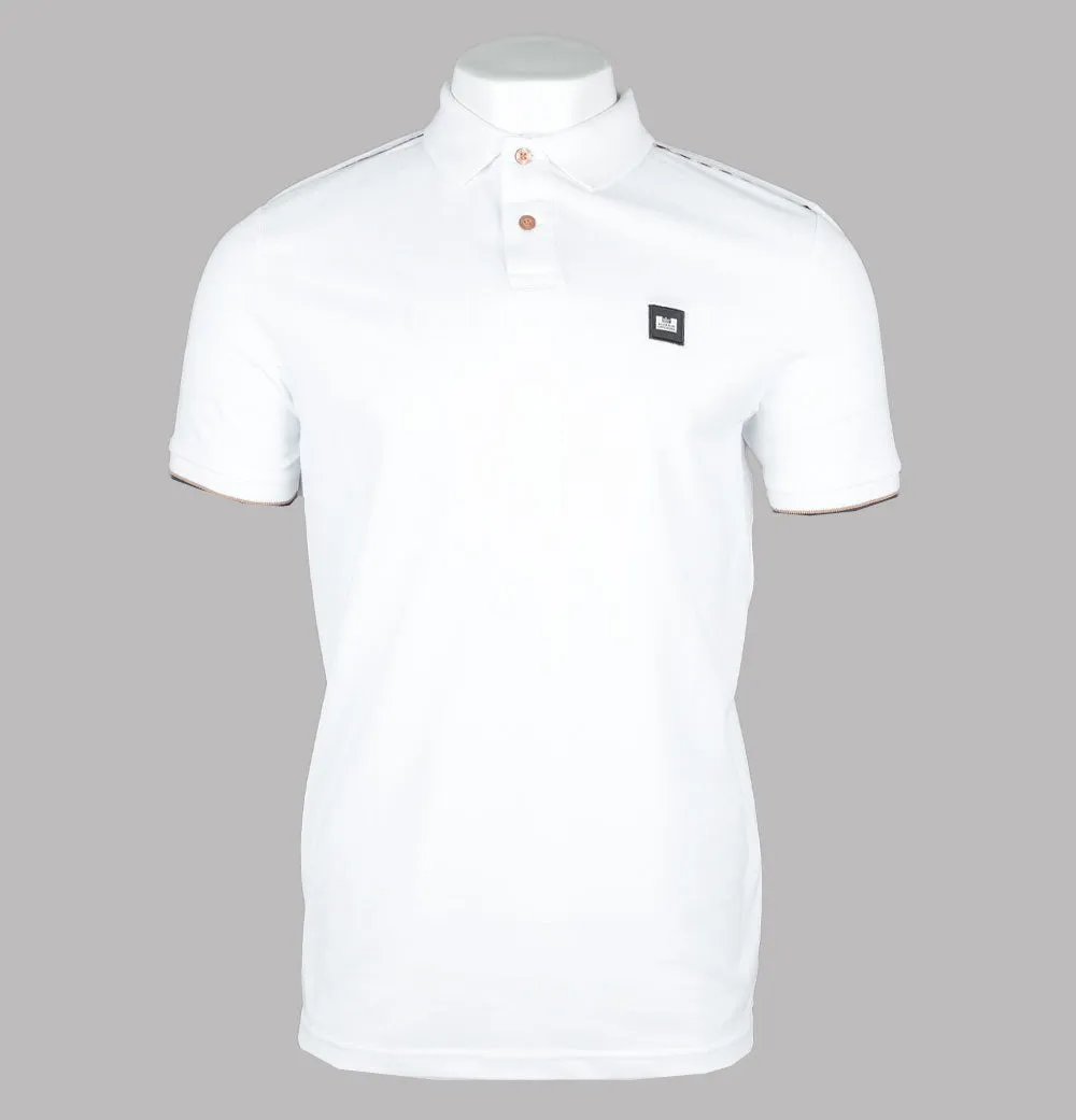 Weekend Offender Sakai Polo Shirt White/Mid House Check