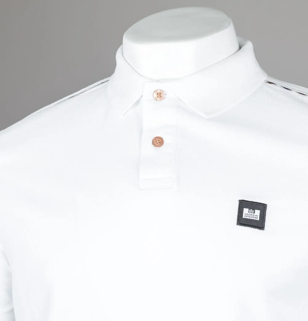 Weekend Offender Sakai Polo Shirt White/Mid House Check