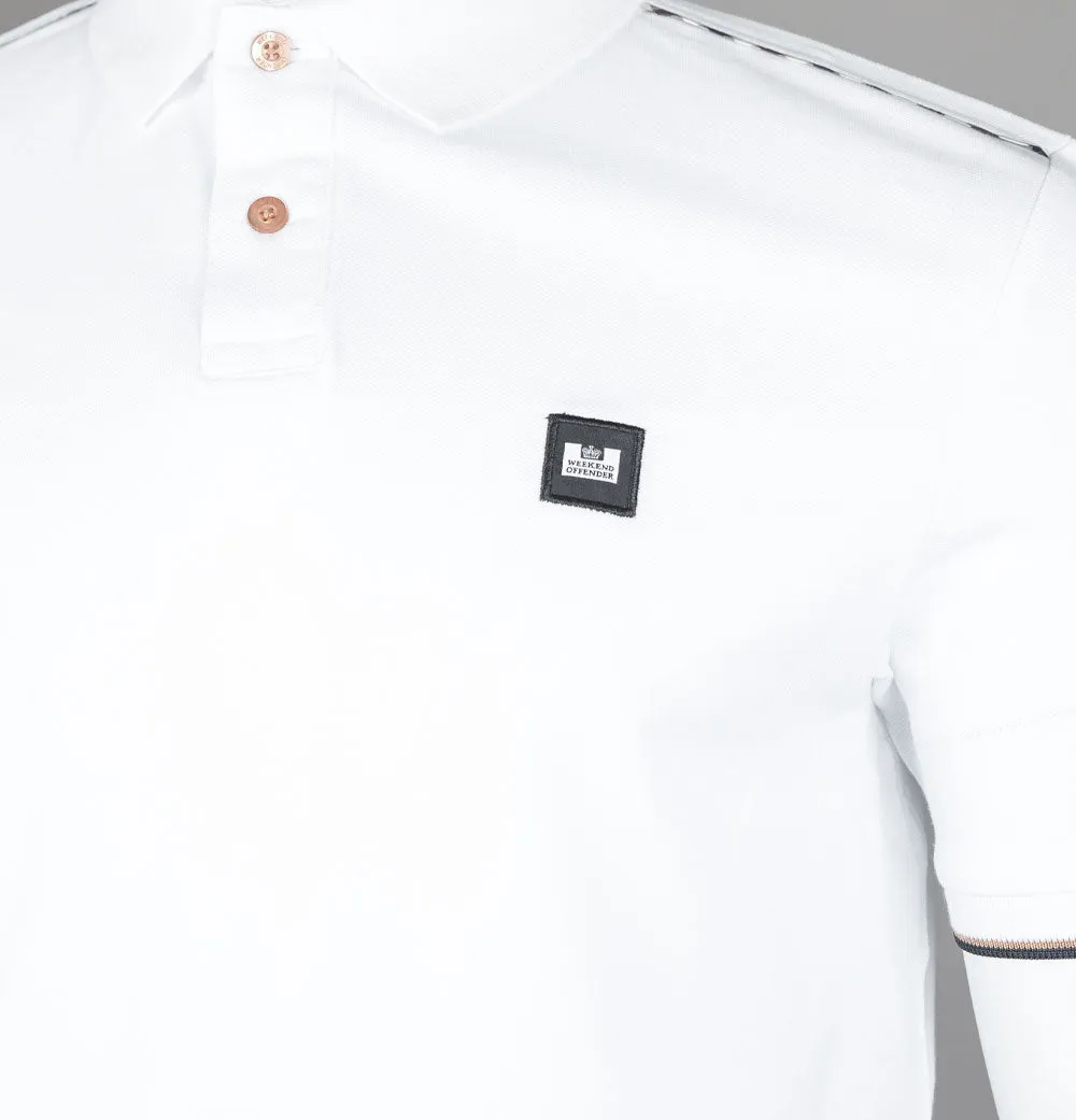 Weekend Offender Sakai Polo Shirt White/Mid House Check