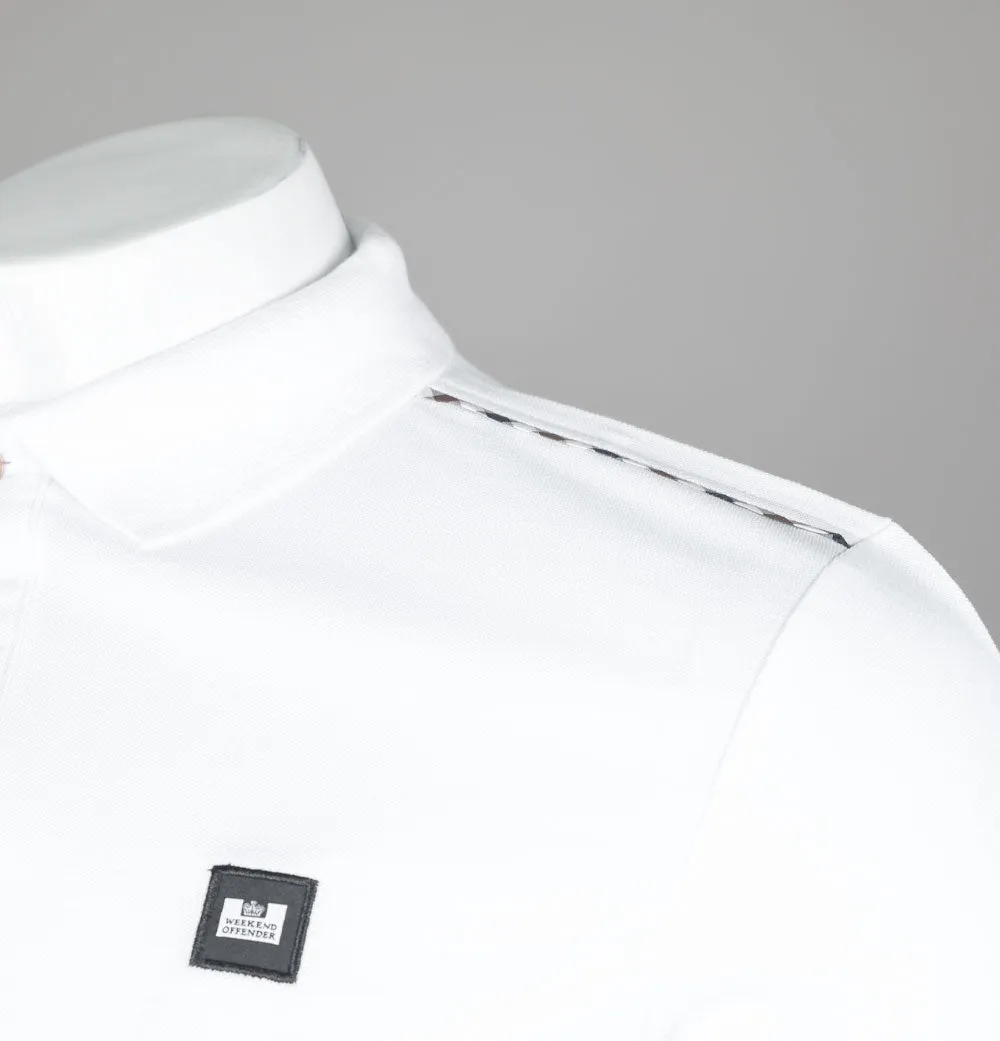 Weekend Offender Sakai Polo Shirt White/Mid House Check