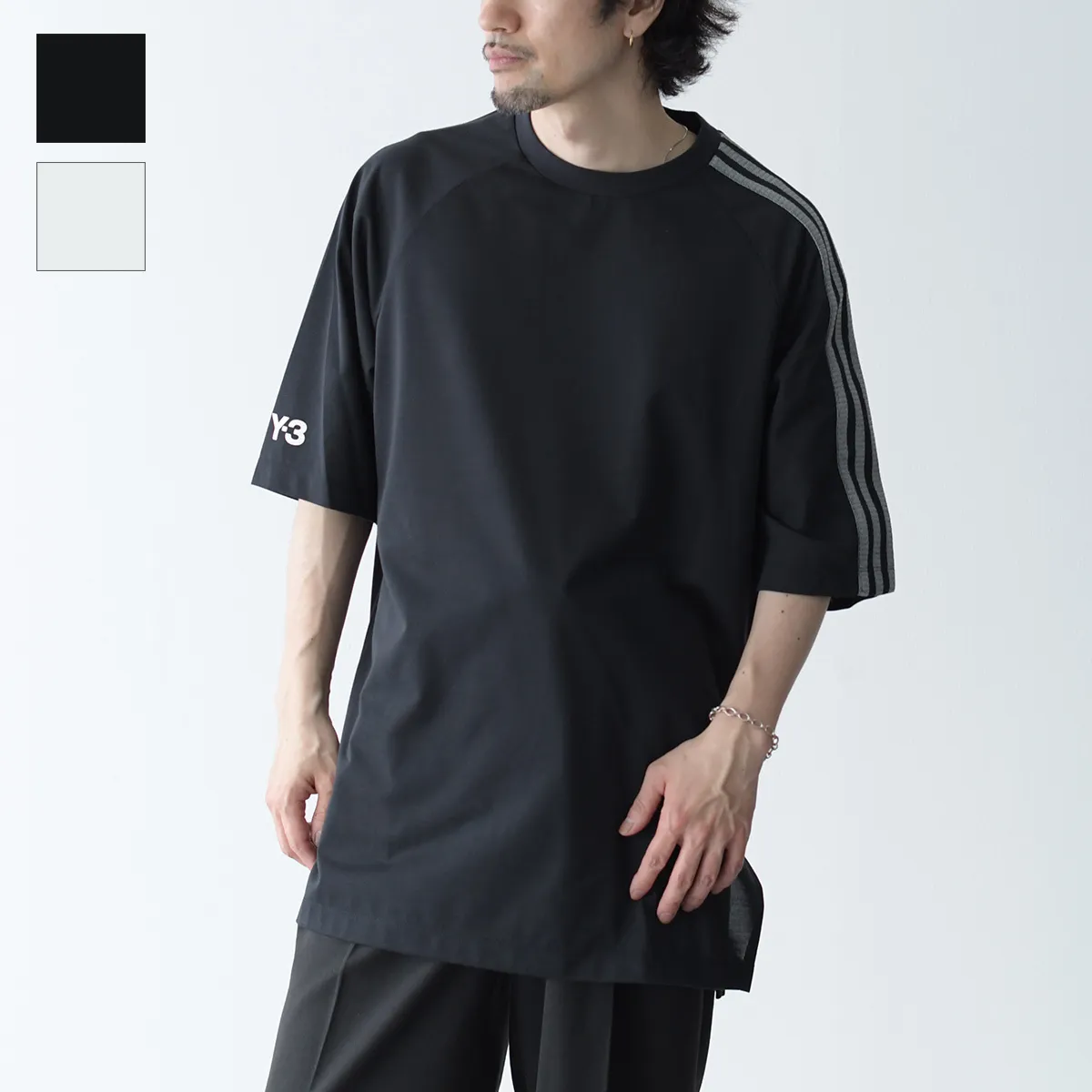 Y-3  |Crew Neck Cotton Short Sleeves Logo Designers