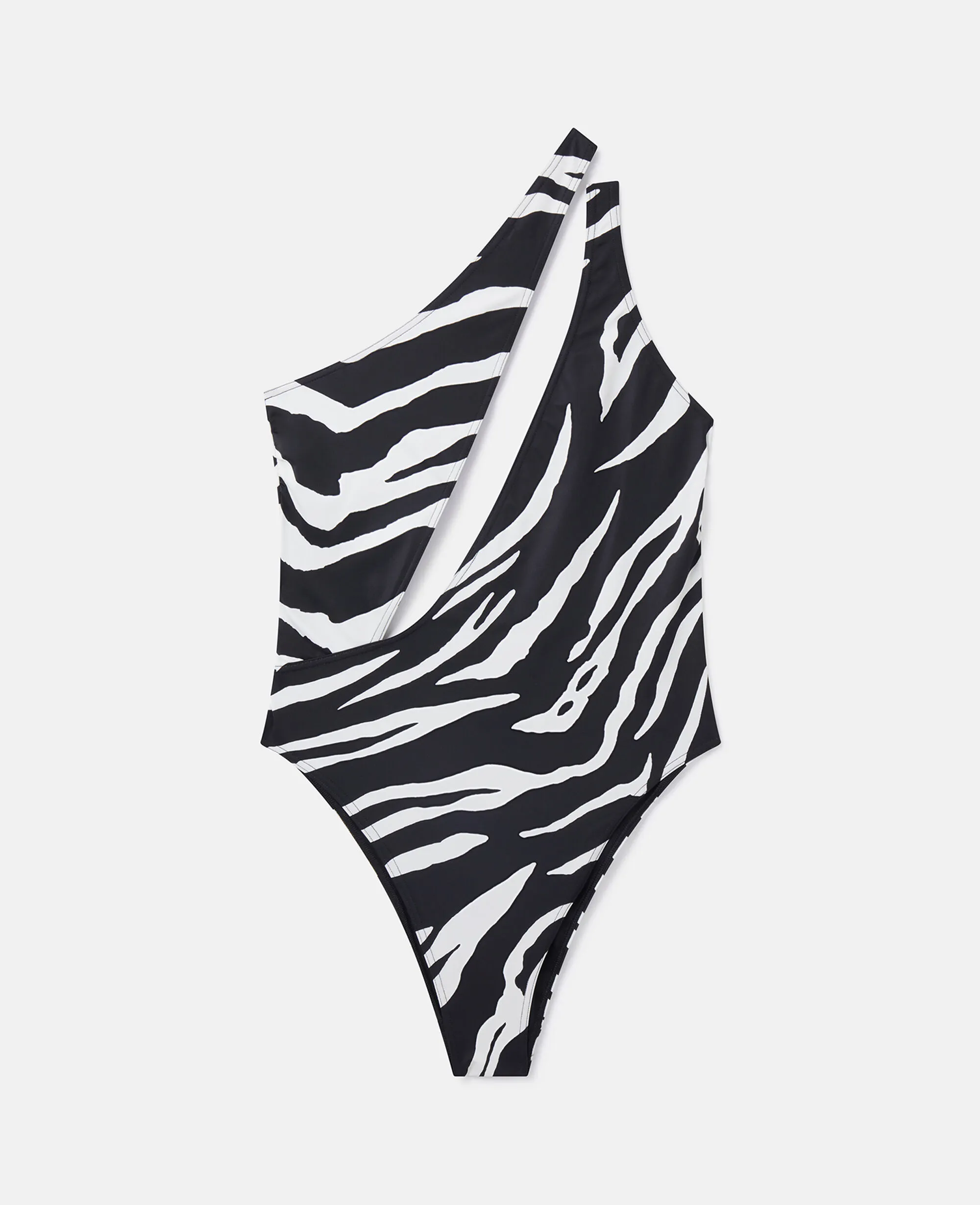 Zebra Print Cut-Out Swimsuit