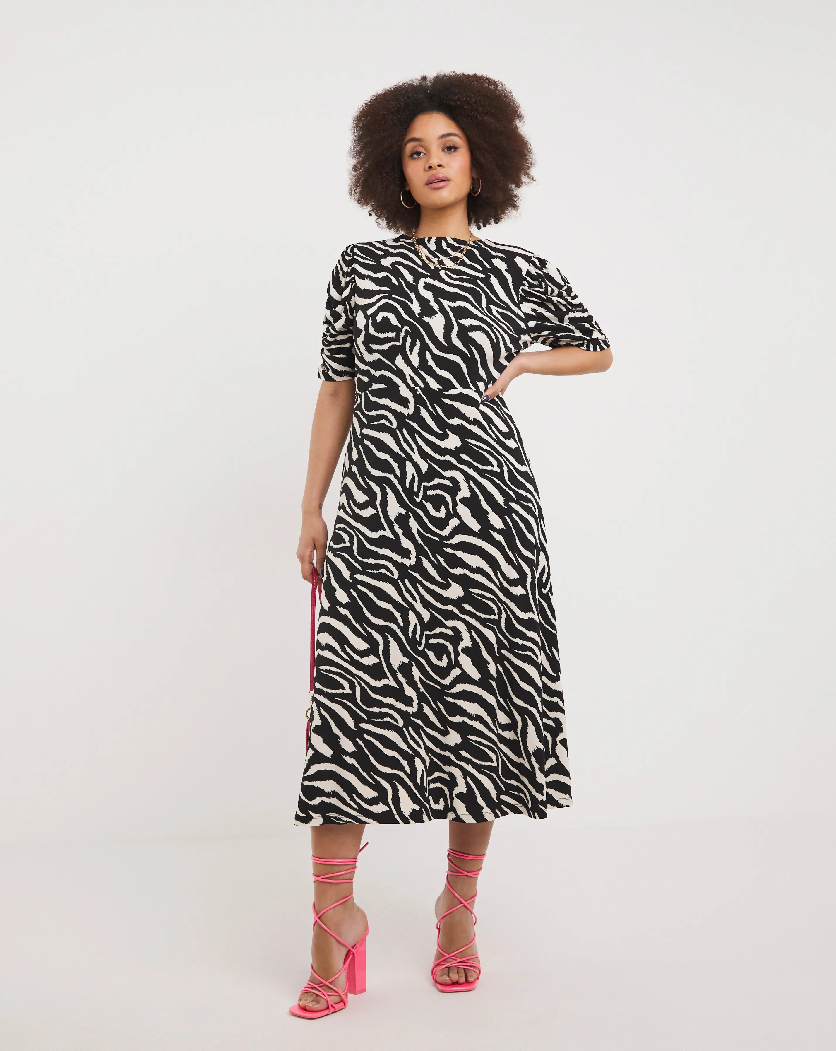 Zebra Print Jersey Midi Dress | Simply Be