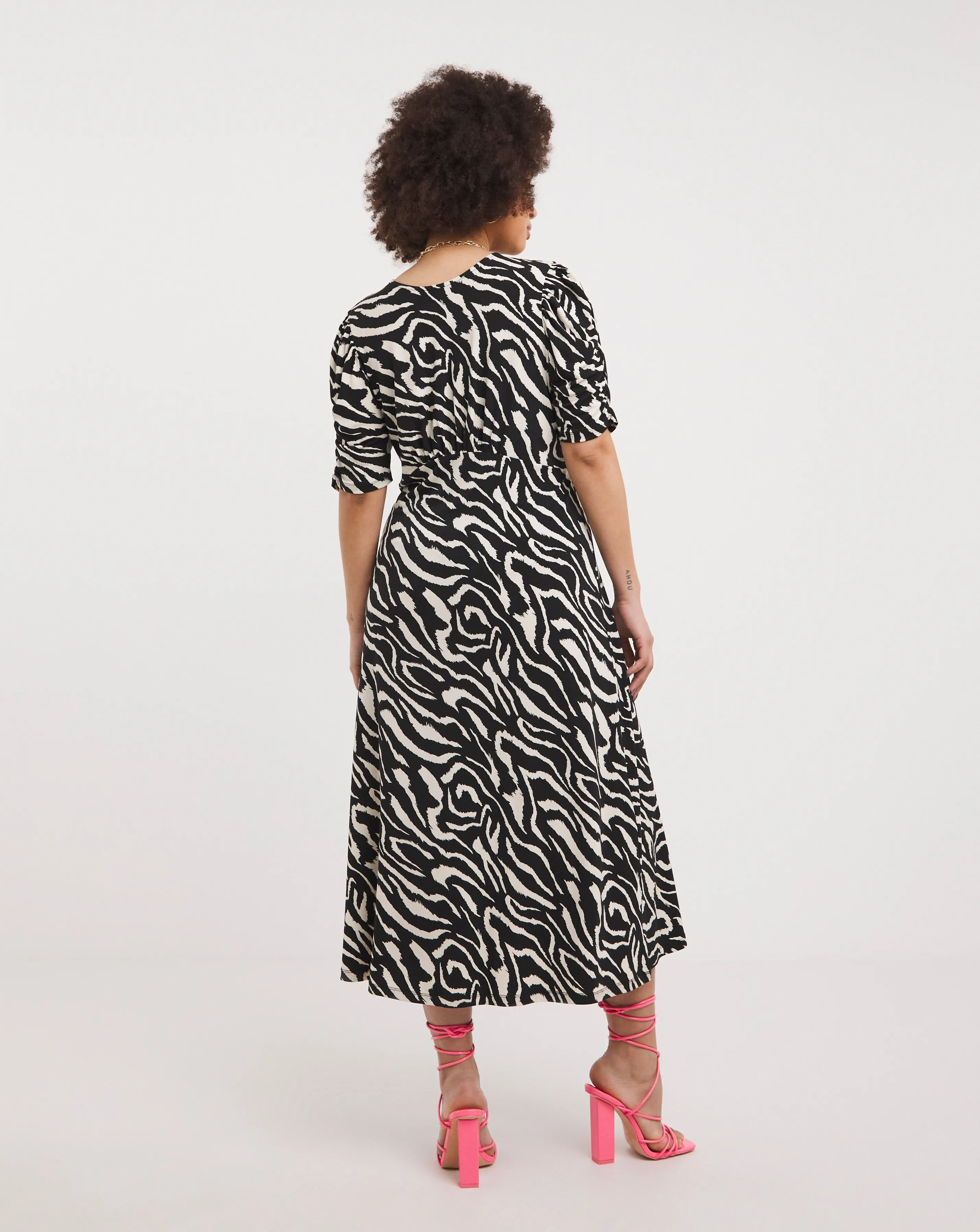 Zebra Print Jersey Midi Dress | Simply Be