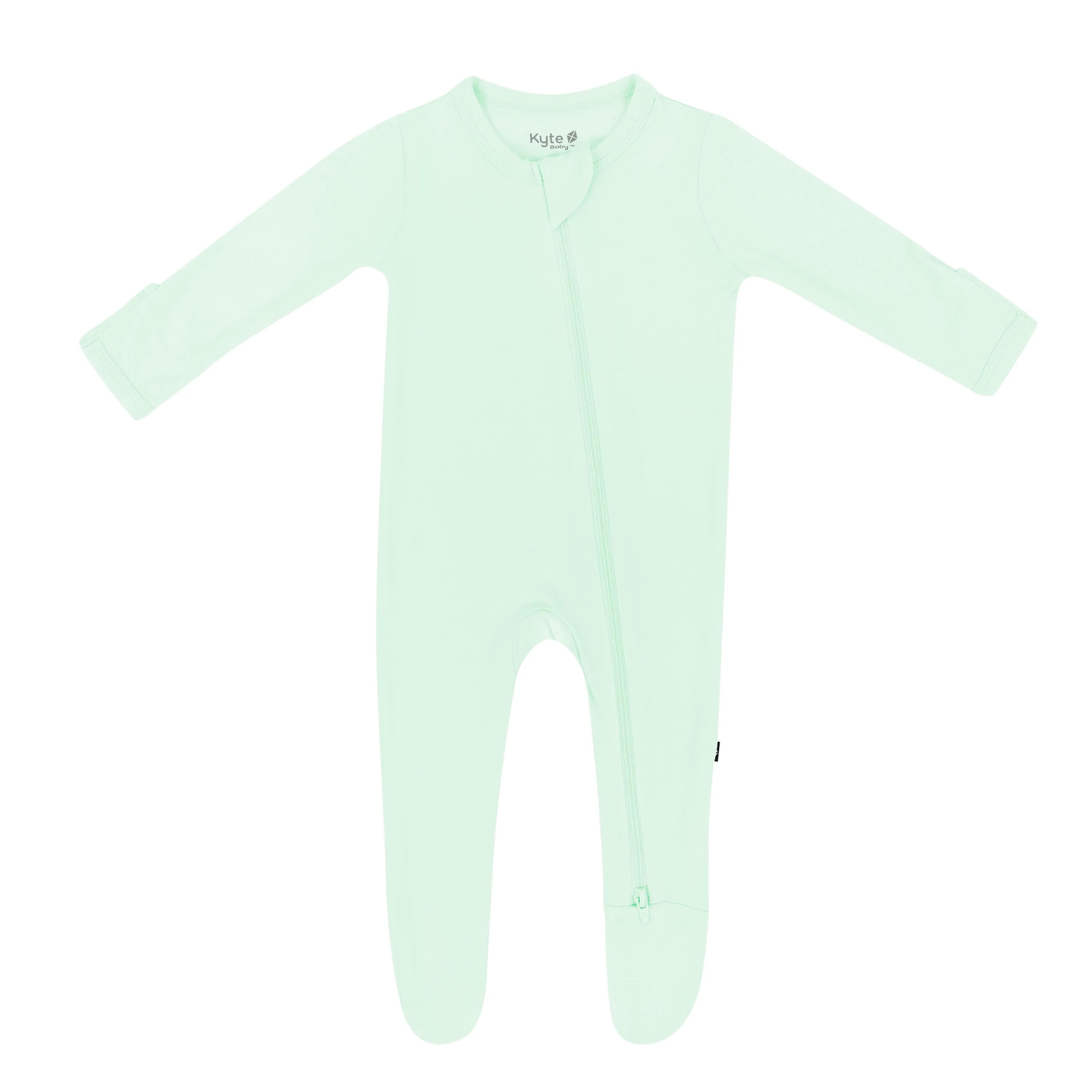 Zippered Footie in Mint