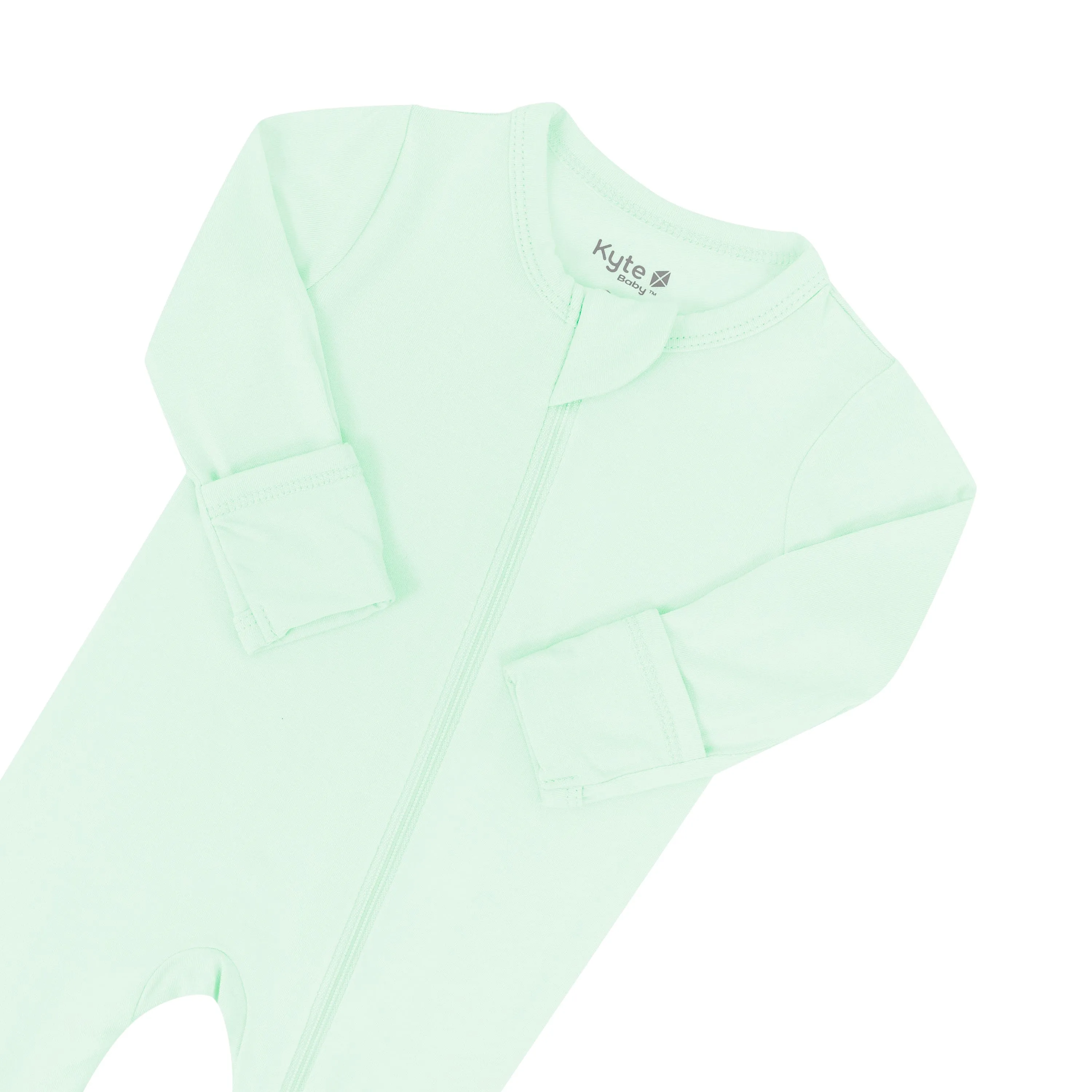 Zippered Footie in Mint